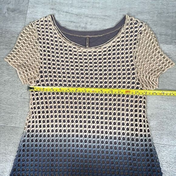 Pete Collection Crochet Short Sleeve Tie-dye Shark Bite Hi-lo Tunic Women’s XS - Picture 11 of 14